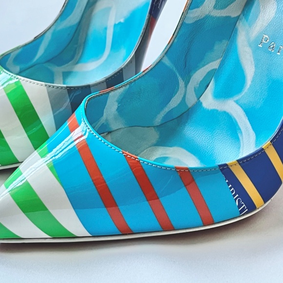 Christian Louboutin Hot Chick 100 Pumps EU 37.5 | Pearlescent Patent 100mm - Picture 3 of 13